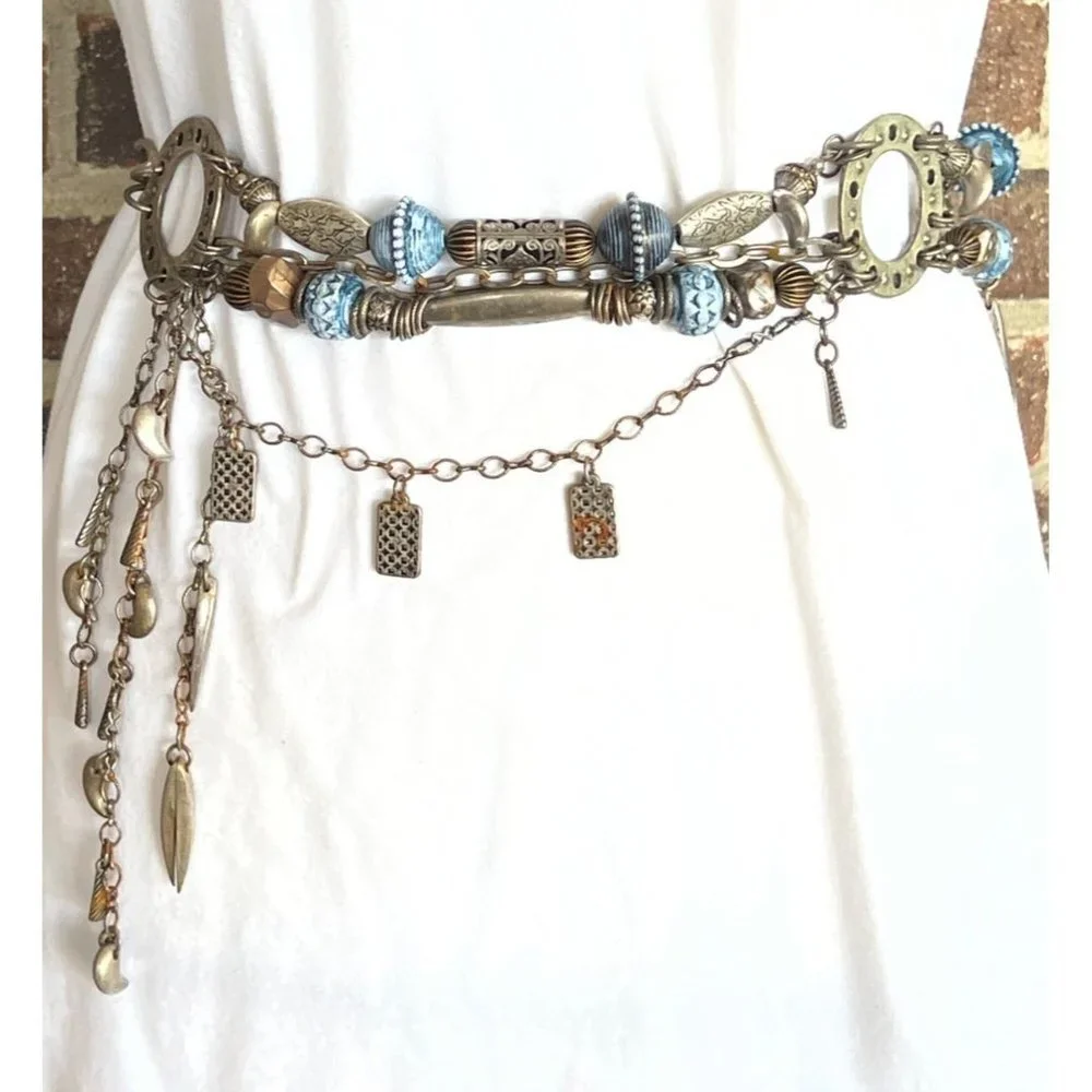 Southwestern Metal And Ceramic Belt -- 48